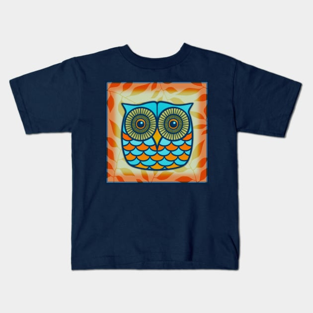 Kitschy Owl Kids T-Shirt by juliabohemian